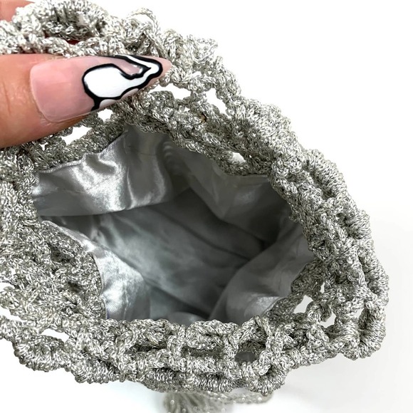 ❌SOLD❌ Vintage handmade silver woven mini pouch bag - Picture 6 of 9